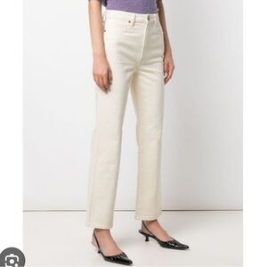 Khaite Abigail Jean in bone.  Worn once perfect condition!